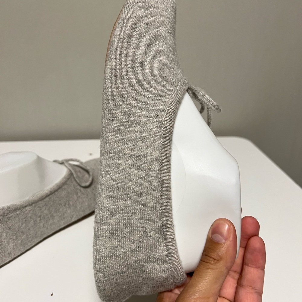 N. PEAL 100% Cashmere Women’s Slippers Fumo Gray EU 39-40 US 9-9.5 - Picture 6 of 10